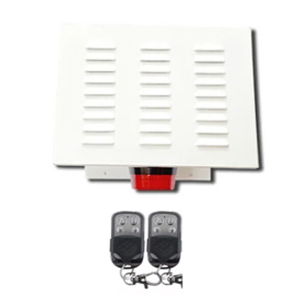 Kit Alarma comunitaria 15 Watts + 2 controles con bateria de respaldo