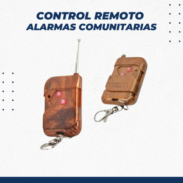 Control Remoto 2 botones alarmas comunitarias
