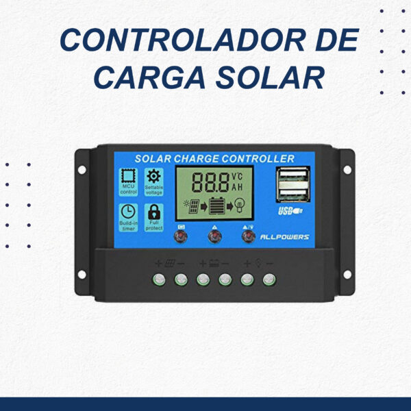 Controlador de carga solar 12V 10A
