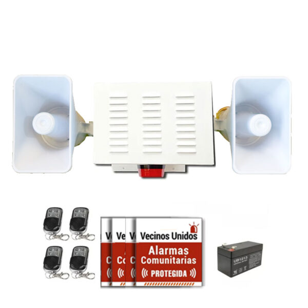 Alarma comunitaria Triple sirena 60 Watts